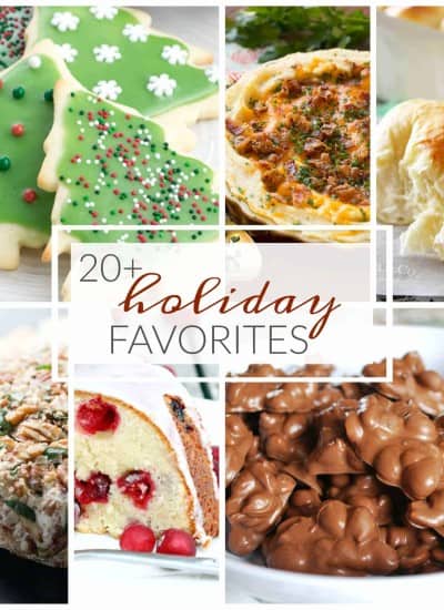 These 20+ Holiday favorites are sure to bring smiles to family and friends. What a great way to spend time together over the holidays and enjoying wonderful food!