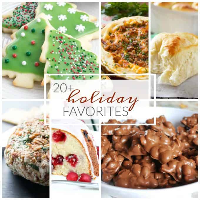 These 20+ Holiday favorites are sure to bring smiles to family and friends. What a great way to spend time together over the holidays and enjoying wonderful food!