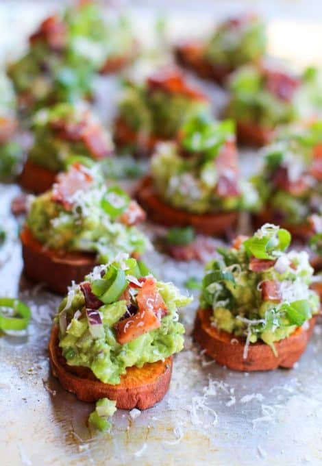 roasted_sweet_potato_rounds_with_guacamole_and_bacon_hero