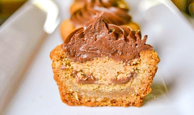 The inside of Reese's Peanut Butter Cookie Cups.