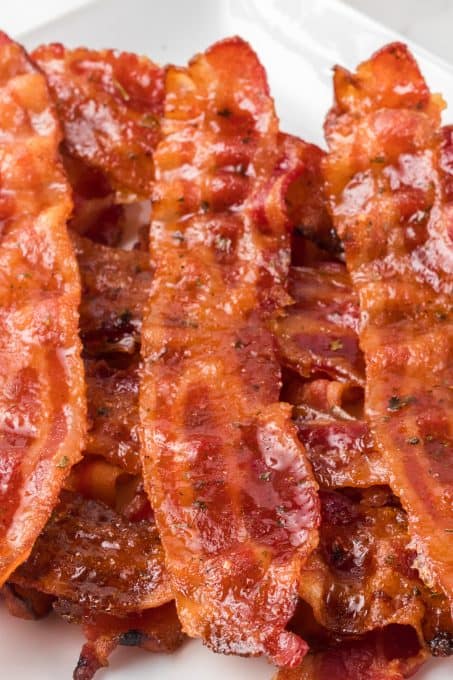 Spicy Ranch seasoning on sweetened bacon.