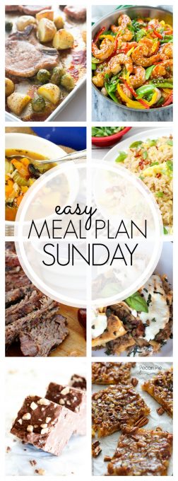 With Easy Meal Plan Sunday Week 76 - six dinners, two desserts and a breakfast recipe will help you remove the guesswork from this week's meal planning.