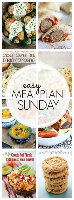 With Easy Meal Plan Sunday Week 81 - six dinners, two desserts and a breakfast recipe will help you remove the guesswork from this week's meal planning.