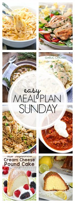 With Easy Meal Plan Sunday Week 81 - six dinners, two desserts and a breakfast recipe will help you remove the guesswork from this week's meal planning.