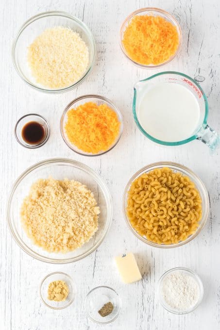 Ingredients for Macaroni and Cheese