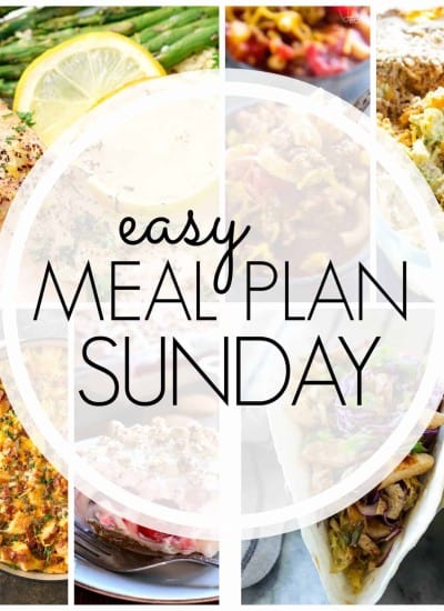 With Easy Meal Plan Sunday Week 85 - six dinners, two desserts, a breakfast and a healthy menu option will help get the week's meal planning done quickly!