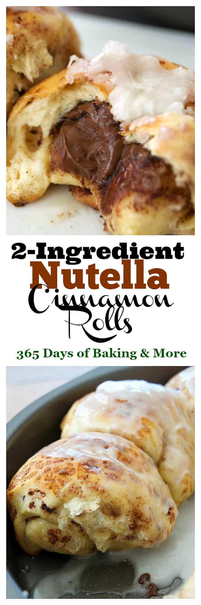 These 2-Ingredient Nutella Cinnamon Rolls are a super easy and quick breakfast treat that will be perfect for this weekend. Be sure to make a double batch!