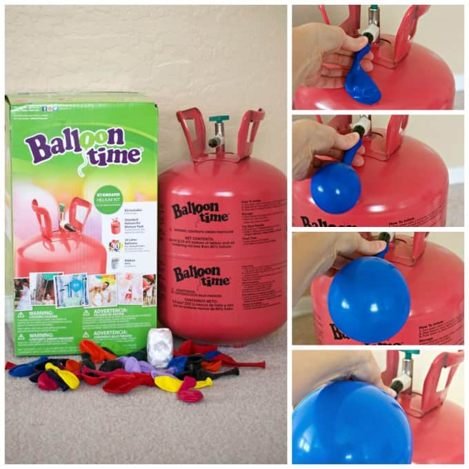 Add some color and fun to birthday parties with the pink Balloon Time helium tank!