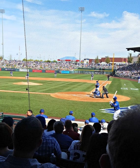 Cubs - Dodgers Spring training game. 3/4/17 Sloan Park, Mesa, AZ