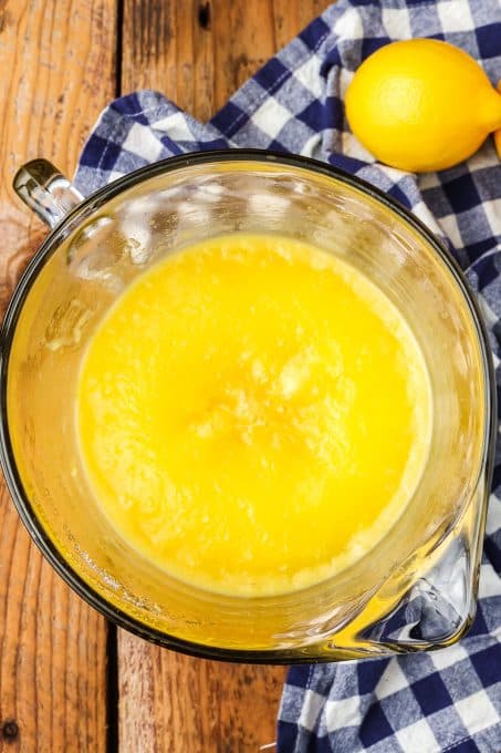 Cooked curd made with juice of lemons.