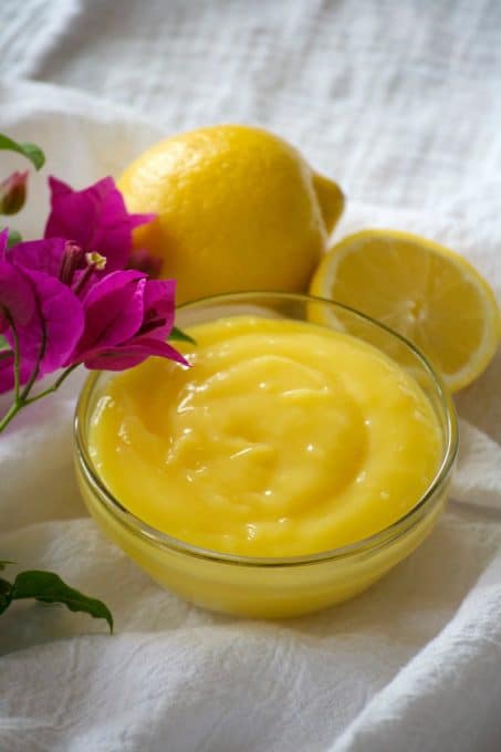 This Lemon Curd is perfectly sweet and tart and can be used in many recipes, spread on your morning muffin, or on its' own with berries and whipped cream.