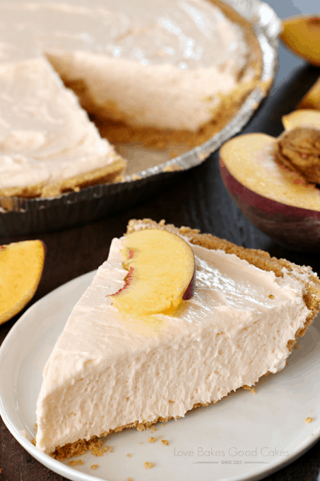 No Bake Peach Cheesecake