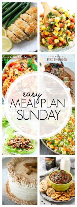 With Easy Meal Plan Sunday Week 92 - six dinners, two desserts, a breakfast and a healthy menu option will help get the week's meal planning done quickly!