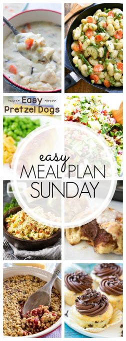 With Easy Meal Plan Sunday Week 93 - six dinners, two desserts, and a breakfast will help get the week's meal planning done quickly!