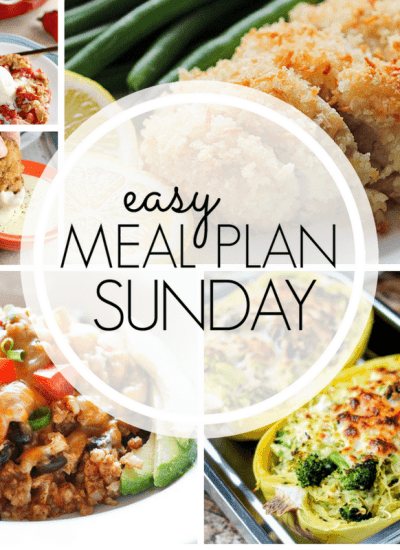 With Easy Meal Plan Sunday Week 98 - six dinners, two desserts, a breakfast and a healthy menu option will help get the week's meal planning done quickly!