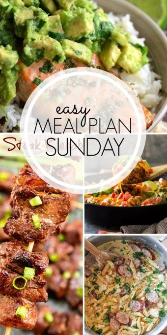 With Easy Meal Plan Sunday Week 95 - six dinners, two desserts, and a breakfast recipe will help you get the week's meal planning done quickly. Enjoy them!