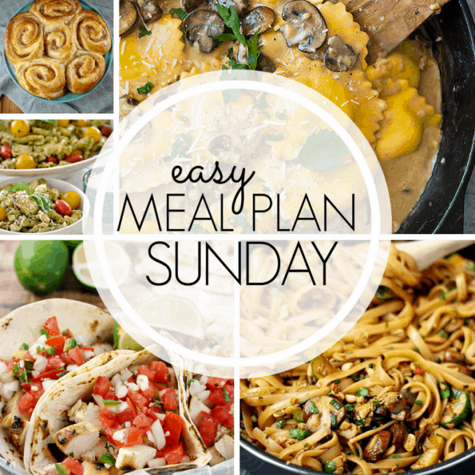 With Easy Meal Plan Sunday Week 97 - six dinners, two desserts, and a breakfast recipe will help you get the week's meal planning done quickly. Enjoy them!