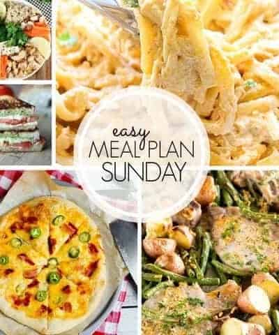 With Easy Meal Plan Sunday Week 103 - six dinners, two desserts, a breakfast and a healthy menu option will help get the week's meal planning done quickly!