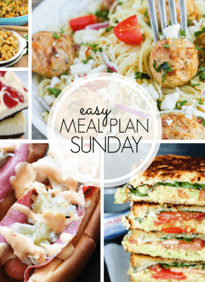 With Easy Meal Plan Sunday Week 101 - six dinners, two desserts, a breakfast and a healthy menu option will help get the week's meal planning done quickly!