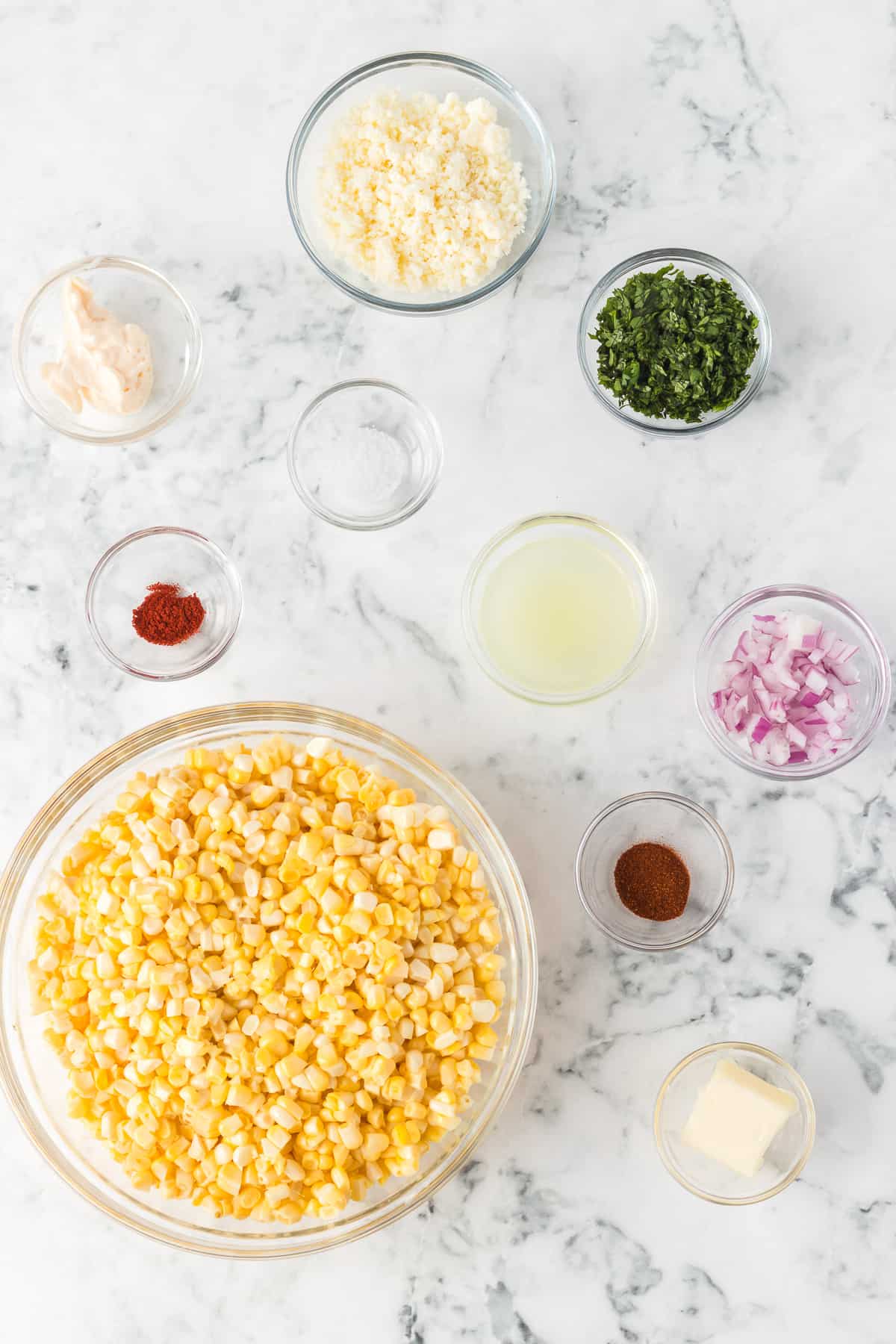 Ingredients for Skillet Mexican Street Corn