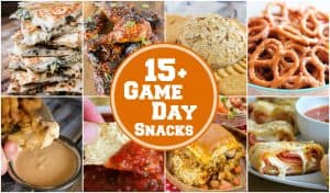 15+ Game Day Snacks to make sure your get-together is complete. With these finger foods from savory to sweet, no one will be going hungry at your party!
