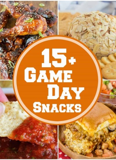 15+ Game Day Snacks to make sure your get-together is complete. With these finger foods from savory to sweet, no one will be going hungry at your party!