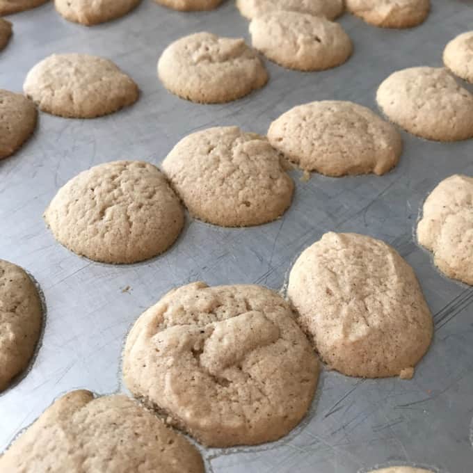 Pumpkin Spice Cream Cheese Cookies with butter instead of shortening.