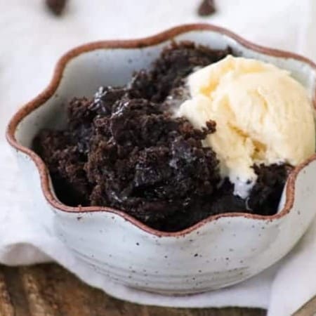 A wonderful dessert any time of year, this Chocolate Peanut Butter Pudding Cake is from Leigh Anne Wilkes, Your Homebased Mom's new cookbook, Holiday Slow Cooker. Super easy, delicious and yes, made in the slow cooker, it will please those chocolate peanut butter lovers in your life and have them coming back for more!