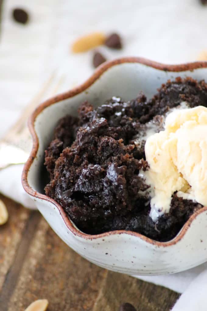 A wonderful dessert any time of year, this Chocolate Peanut Butter Pudding Cake is from Leigh Anne Wilkes, Your Homebased Mom's new cookbook, Holiday Slow Cooker. Super easy, delicious and yes, made in the slow cooker, it will please those chocolate peanut butter lovers in your life and have them coming back for more!