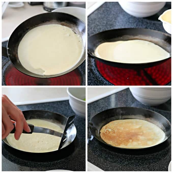 My family absolutely loves this Easy Crepe Recipe and yours will, too. Simply made with flour, eggs, milk and a little sugar, these thin French crepes or pancakes can be enjoyed a variety of ways. My favorite way to eat them is warmed with some pure maple syrup, but they're delicious with fillings, too!