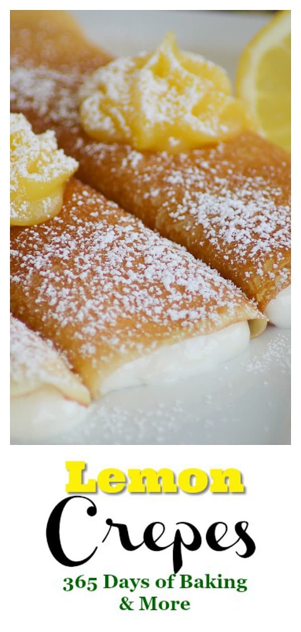 Lemon Crepes -thin pancakes filled with a smooth mascarpone - cottage cheese filling with a dollop of homemade lemon curd.