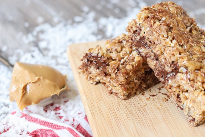 Chocolate, peanut butter, coconut, Rice Krispies and oats are some of the great ingredients that make these delicious No-Bake Rice Krispies Granola Bars.