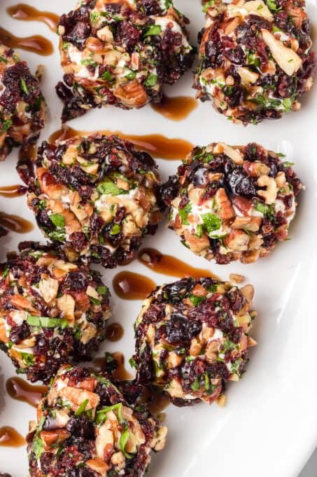 Cranberry Pecan Goat Cheese Bites