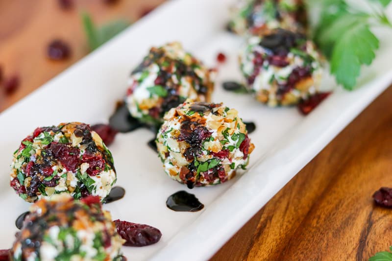 Cranberry Pecan Goat Cheese Bites