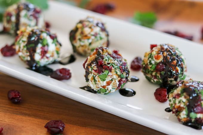 Quick and easy to make, these Cranberry Pecan Goat Cheese Bites are a great appetizer for any event.