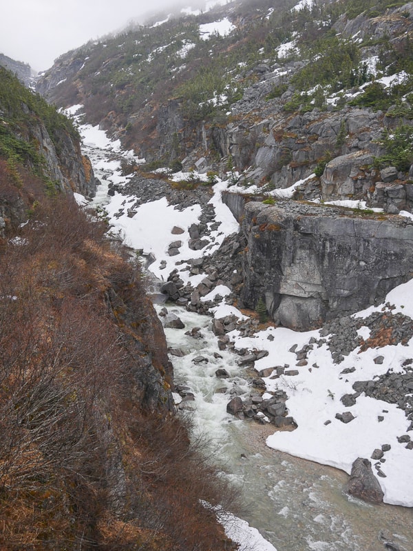 A river along the White Pass Scenic Railway, Alaska- What to Pack for an Alaska Cruise