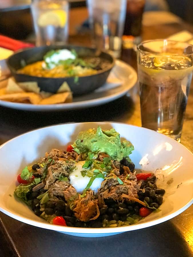 Pork Carnitas Bowl at Azul in South Lake Tahoe, CA.