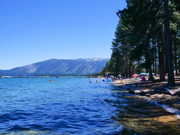 Beach at Camp Richardson in South Lake Tahoe, CA