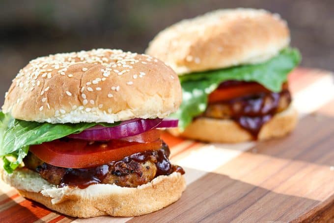 Two Cheesy Spiced Pork Burgers