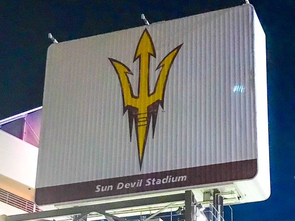 ASU Sun Devil Stadium sign.