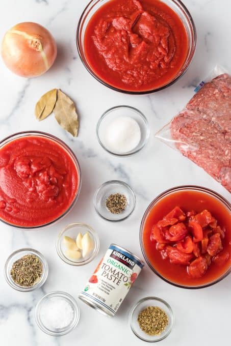 Ingredients for Mom's Homemade Lasagna Recipe