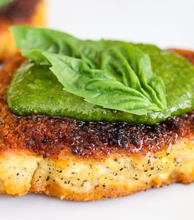 This Parmesan Pork Chops with Pesto is an easy recipe.