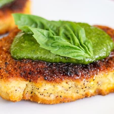 This Parmesan Pork Chops with Pesto is an easy recipe.