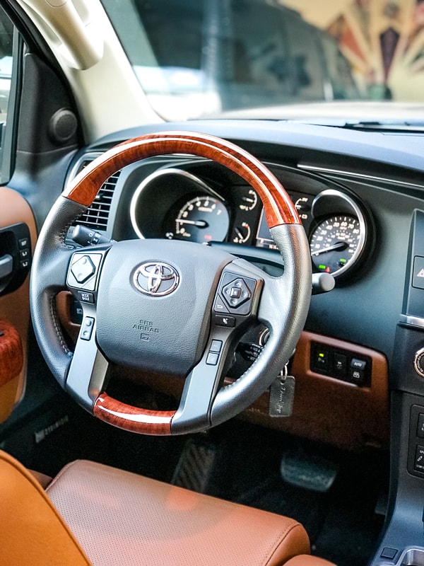 Interior Driver's Side of 2019 Toyota Sequoia Platinum.