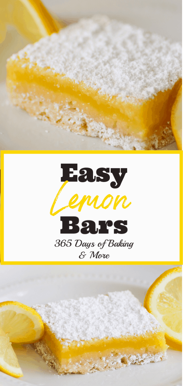 Two pictures of Easy Lemon Bars.