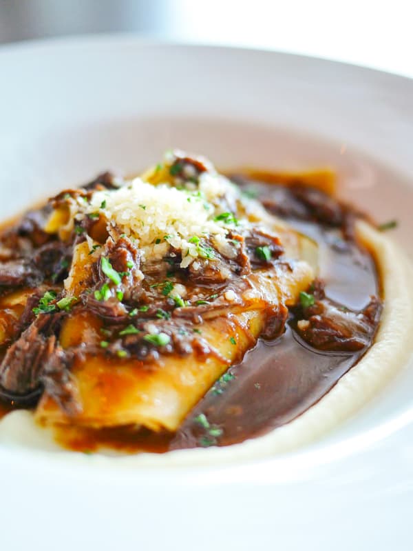 Braised Beef Cheese over Buckwheat Pappardelle on Princess Cruises.