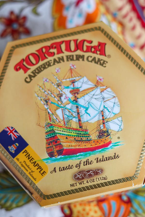 Tortuga Caribbean Rum Cake box. Tortuga Caribbean Rum Cake box.