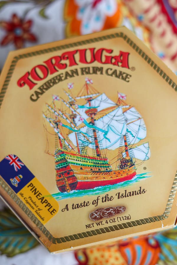 Tortuga Caribbean Rum Cake box.