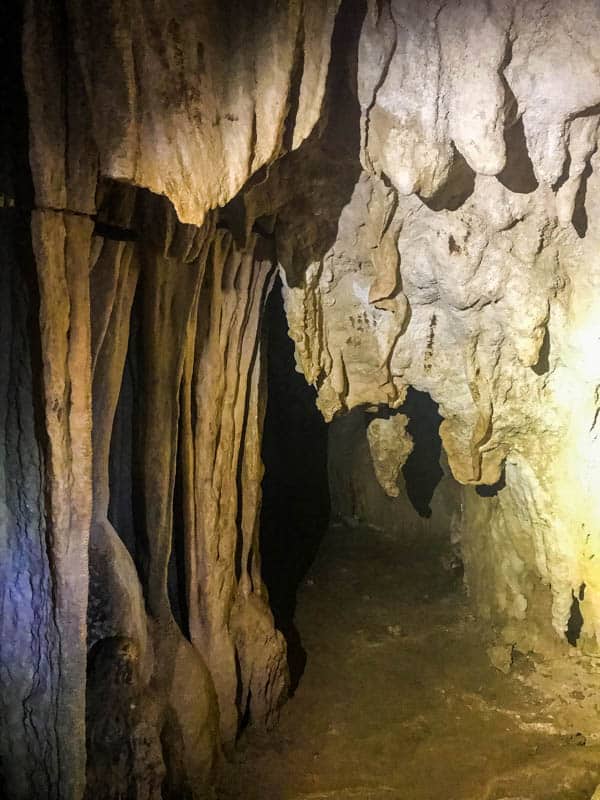 Crystal Cave Stalactites in Belize.