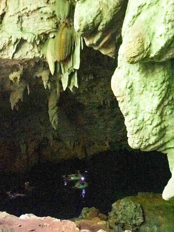 Entering the Crystal Caves in Belize.